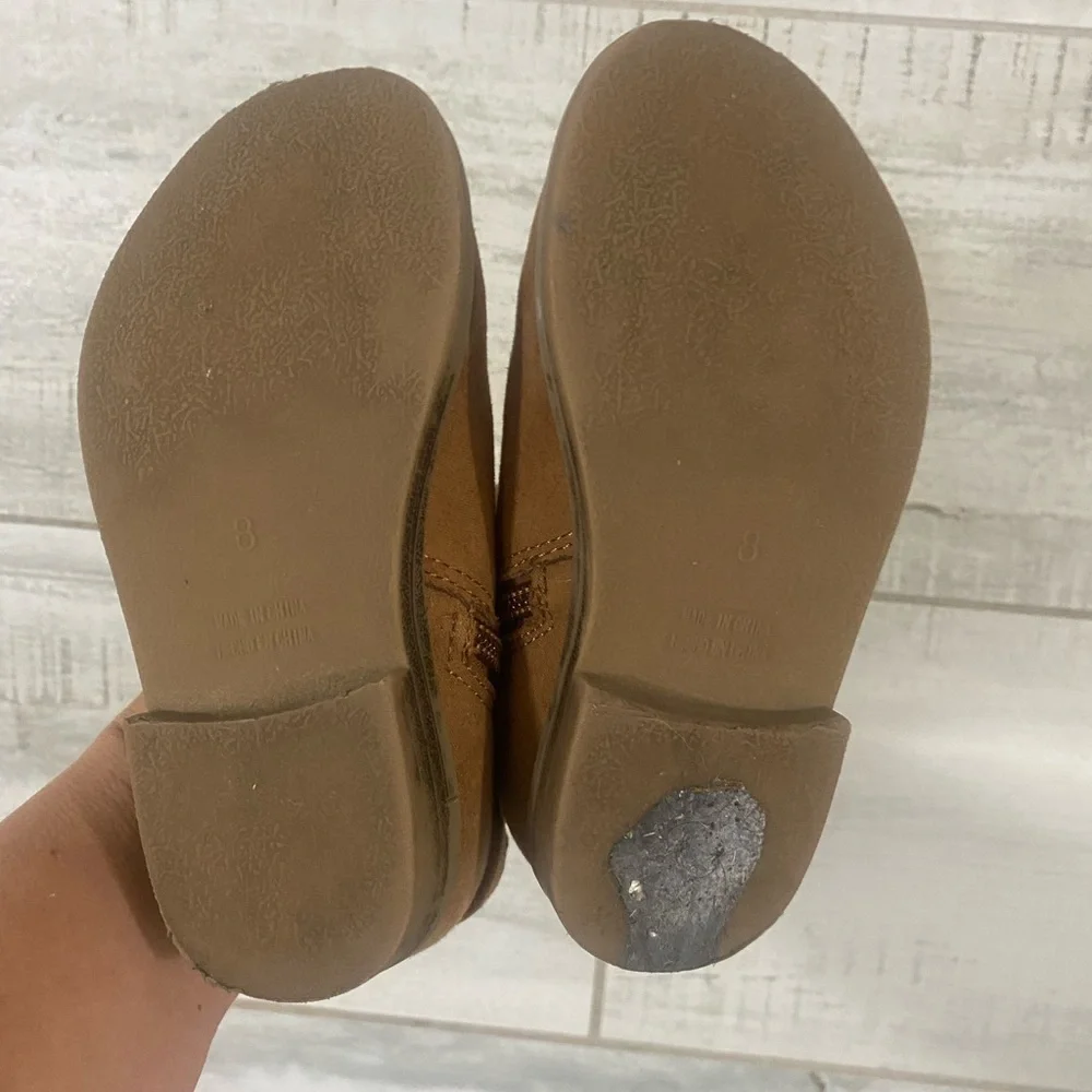 Baby Gap Tan Faux Suede Bow Boots for Girl’s, size 8